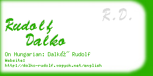 rudolf dalko business card